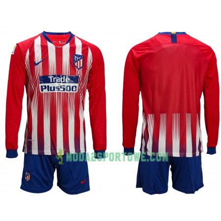 Koszulka Atlético Madryt Dziecięcy Domowe Stroje Piłkarskie 2018/19 Długi Rękaw